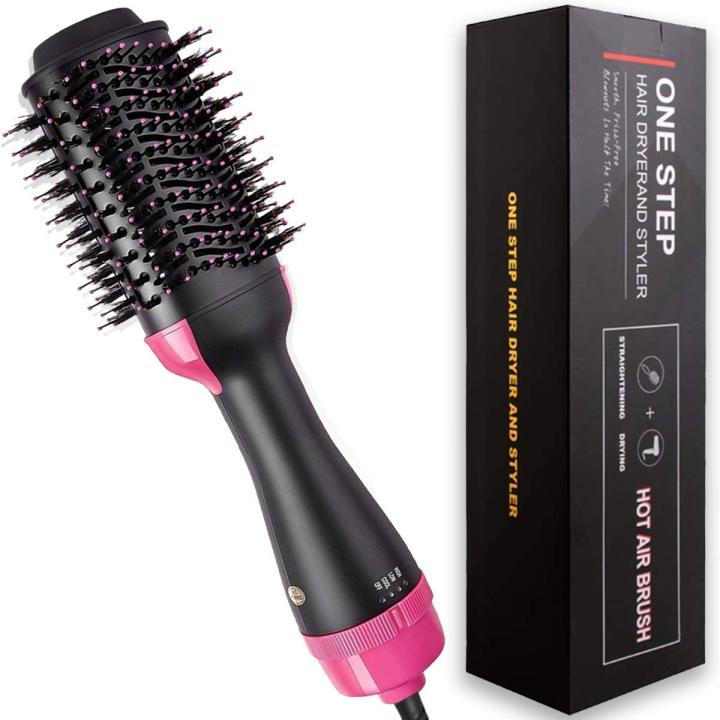 Electric in1 Styling Brush Styler Comb Multi-function One Step Hair Dryer  Volumizer Hot Air Brush Negative Ion Hair Straightener Curler Brush