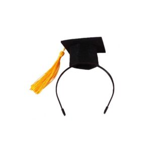OUTOPEN Felt Cat Graduation Cap With Tassel Adjustable Dog Dr. Hat Cat Degree Hat Elastic Dog Degree Hat Photograph
