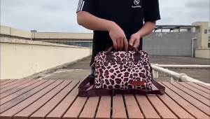 Large Capacity Leopard Print Oxford Cloth Crossbody Lunch Bag American Modern Minimalist Hand-Held Mommy Ice Pack2026