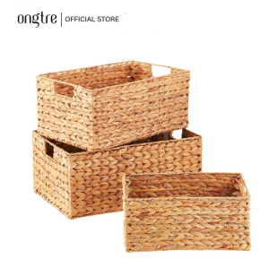 Giỏ lục bình hình chữ nhật / hình tròn đựng đồ phòng khách/ giỏ phòng ngủ/ giỏ đồ chơi [Bán buôn/Sỉ] | ongtre® (Vietnam)