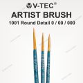 V-Tec Brush 1001 Round Detail 0 / 00 / 000  / Kuas Lukis Kecil. 