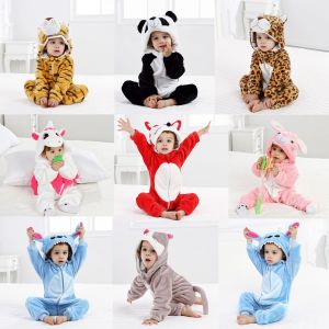 0-2 years old Baby Jumpsuit Infant Onesie Pajamas Fox Duck Rabbit Hood Newborn baby Kid Clothes