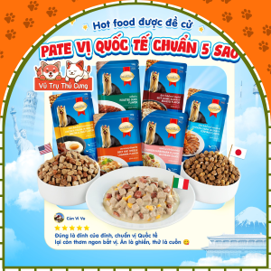 Pate cho Chó Smartheart dạng gói 130g thành phần từ Thịt bò thịt gà và Rau củ