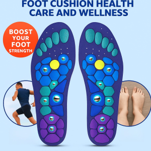 Soft Comfortable Massage Insoles Magnetic Acupoint Shoe Inserts for Sports Breathable Cushion for Men Women