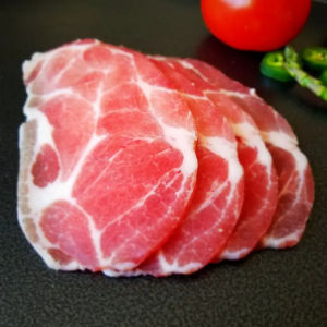 Pork Collar Slice 500g – Premium Fresh Frozen Pork Collar Slices Tender and Ready to Cook for Stir-Fry Hotpot BBQ Grilling