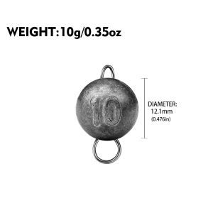 ZEEMIN Fishing Accessories Leaded Jig Head 3g 5g 7g 10g 12g 14g 18g 21g Lead Pendant Round Pendant Lead Sinkers Fishing Sinker For Lure
