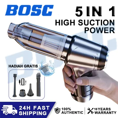 BOSC Vacuum cleaner portable 5 in1 Penghisap Debu Mobil Wireless Singkirkan tungau Kasur Penyedot Debu Serbaguna 250000Pa Vakum vacum cleaner