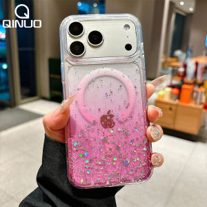 Luxury Glitter Sequins Magnetic For Magsafe Case For iPhone 17 16 15 14 13 12 Mini 11 Pro Max 8 7 6 Plus 16E XR XS Max SE Cover