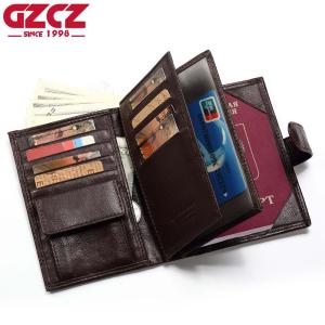 Genuine Leather Wallet Men Passport Holder Coin Purse Rfid Magic Walet PORTFOLIO MAN Portomonee Mini Vallet Passport Cover
