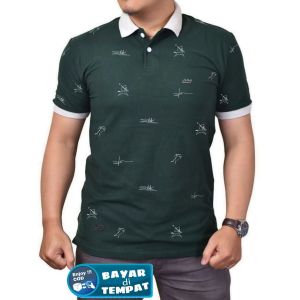 Optmz T-Shirt Polo Premium – Polo Shirt - Kaos Kerah Premium Levin Hijau - Kaos Pria - Hijau