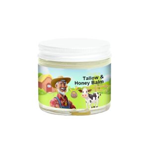 Tallow and Honey Balm Tallow Face Moisturizer Grass-Fed Beef Tallow & Raw Wild Honey for Smooth Natural Formula Hydrated Skin
