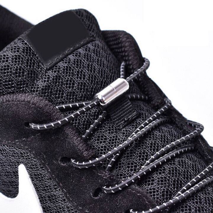 【CW】 Round Elastic Laces Shoelaces without ties Adult Tie Shoe laces ...