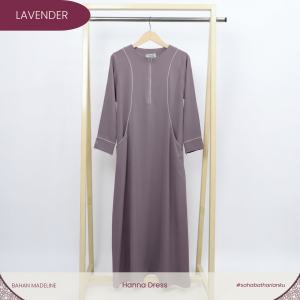 IRNANDA Hanna Dress Gamis Abaya Polos Premium Wanita Dewasa Remaja Terbaru Bahan Madeline Size M L XL LD 100 105 110 Busui Wudhu Friendly Daily Dress Home Dress