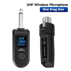 Ecily Micro không dây UHF chuyển đổi Adapter XLR-3 để 6.35mm transmitter cho micro điện động Guitar Bộ trộn âm thanh hệ thống PA
