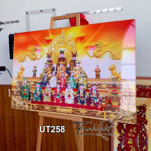 Tranh phòng thờ bàn thờ tứ phủ tranh tứ phủ sơn trang tranh hội đồng tam tứ phủ tranh bà chúa xứ thiên cung ngọc minh tráng gương treo tường UT258