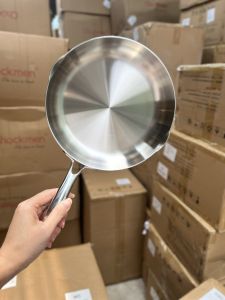 Chảo inox CHOCKMEN nông lòng 20cm và 14cm chảo inox bếp từ CHOCKMEN CKM322 chảo inox chống dính chảo cạn chống dính