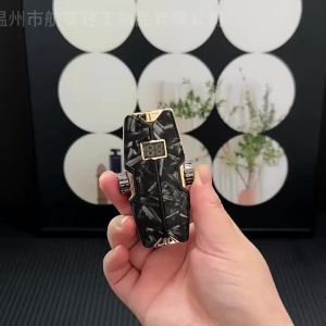 智能解压陀螺充电式防风机甲双电弧老式打火机高档点烟器友