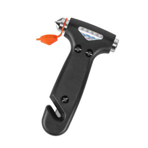 Bigmall ที่ทุบกระจกรถ ค้อนทุบกระจกรถยนต์ ค้อนนิรภัย พร้อมใบมีดตัดสายคาดนิรภัย No.Y1842