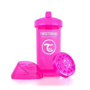 Twistshake Kid Cup (360ml) Spill Free with Fruit Mixer for Active Toddlers 12+ Months