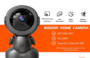 Smart Camera HD 1080P  360° Vision  Infared Night Vision  AI Human Detection Wifi CCTV 360 Pan/Tilt