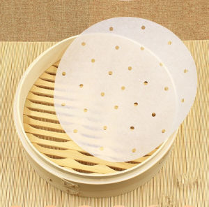 {SG} 100PCS Steaming Paper Baking Paper for Oven Dim Sum White Steamer Liner Air Fryer & Steamer Paper Liner steam