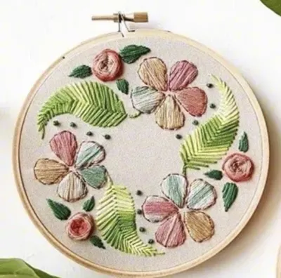Floral DIY Embroidery Kit
