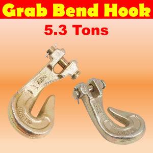 Ycaruz Lifting Supply Grab Bend Hook 2 - 5.3 Tons Eye Grab Hook Chain Shortening Hook Rigging Hook G80 Alloy Steel