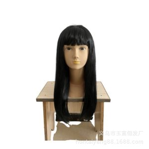 European and American fashion womens black short bangs bobo Wig cap