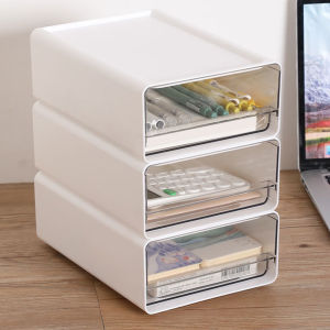 muduan Drawer Organizer Office Desk Organizer Stackable Clear Plastic Desk Organizer for Office Supplies Ideal Storage Solution