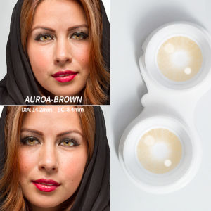【COD】Softlens Minus Aurora seri brown 14.2mm (-1.00 s/d -6.00) lensa kontak warna Eyecolor lens softlens min Free Case kotak