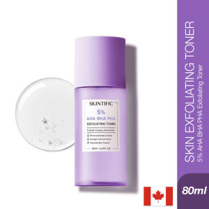CLOT Skintific Exfoliating Toner 5% AHA BHA PHA & Probiotic Complex Niacinamide Skincare Toner (80ml)