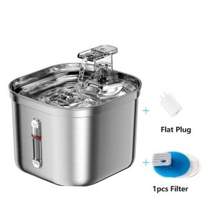 Hateli 2.2L thiết bị đựng nước uống thông minh cho chó 304 thép không gỉ Mèo/Chó đài phun nước ngoài trời Vườn chó nước dụng cụ lấy nước tự động nhiệt độ không đổi đài phun nước cho mèo Bộ lọc Feeder cảm biến chuyển động yên tĩnh bơm dễ dàng để làm sạc