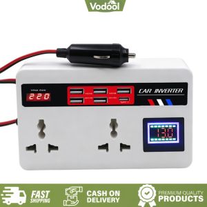 [VSC] 200W Car Power Inverter 12V 24V to 110V 220V LED Display Universal Socket Dual USB