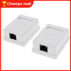 2pcs Cat6 Modular Box RJ45 Network Internet Cable Cat6 Surface Mount Box