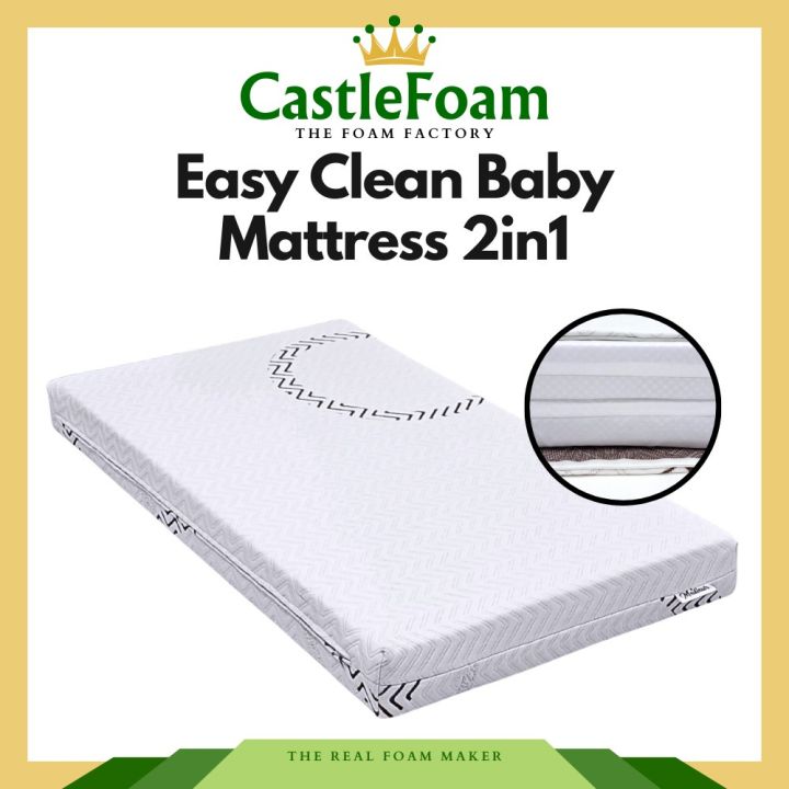 Meilleur Easy Clean Baby Mattress 2in1 with Knitted Washable Cover