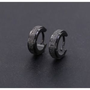 2Pcs Titanium Fashion Hip Hop earrings for men and women