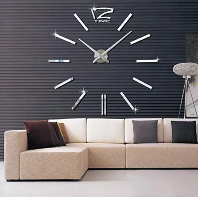 COD Jam Dinding Jumbo 80-150cm DIY Dekorasi Kamar Aesthetic Hiasan Dinding Jam Dinding Aesthetic 3D Pajangan Dinding Hiasan Ruang Tamu Jam Dinding Aesthetic Jam Dinding Tempel 2023