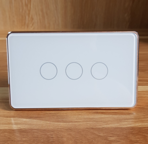 Công tắc thông minh zigbee 3.0 tuya viền nhôm mặt kính 2.5D  điều khiển từ xa qua app tuya/smartlife