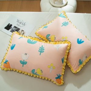 SUNLIGHT HOME 2 Pieces Stylish Pillowcase1 Pair Korean Style Pillow CasesBreathable Pillow Cover