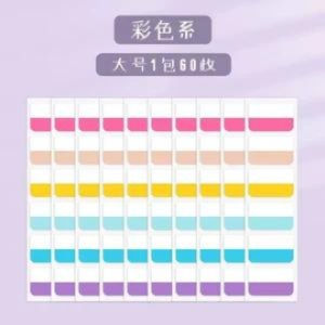 60/120/240pcs Multicolour Label Stickers Index Sticky Classification Tag Notes Set Pelekat Indeks Berwarna Label Nota