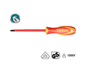 Tua vít bake cách điện Total THTISPH180 chứng nhận 1000V chất liệu thép không gỉ dụng cụ Total chính hãng - Thinksafe