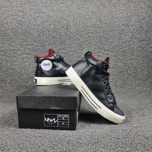 Obral Sepatu Kulit Hawn Valerie Leather High Hitam Putih 36-43 Sneakers Casual Pria Wanita