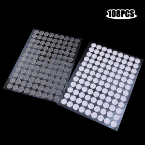 100Pairs 10/15/20mm Self Adhesive Dots Velcro Transparent Strong Doule Sized Tape Sticky Dot White Round Hook Loop Fastener Sticker