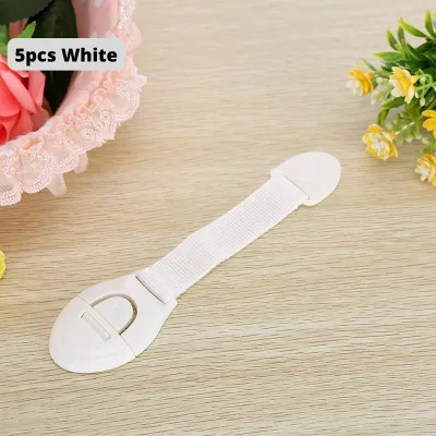 5 PCS Drawer Safety Locks Baby Kids Straps Fridge Door Cupboard Lock