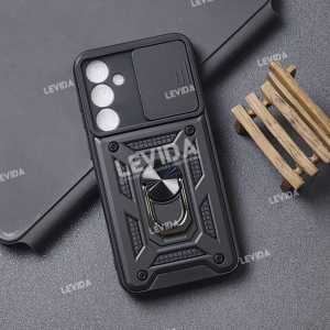Samsung S23 FE Case Robot Ringstand Slide Kamera Protect