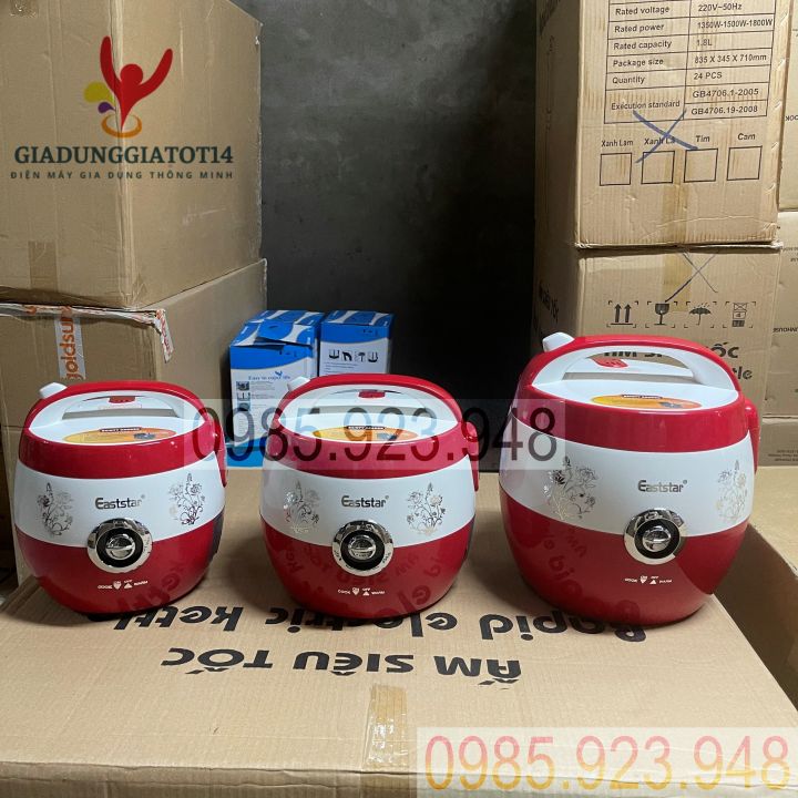Nồi Cơm Điện Eaststar 1.0L-1.2L-1.8L Mã 438A - 538A - 838A - Hình quả táo - Lòng Siêu Dày Nấu Cơm Ngon