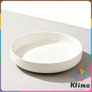 Klimo White Ceramic Steak Plate Dining Serving Dish for Home Restaurant Nordic Style Tableware 1Pc