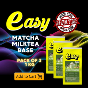 EASY BRAND Matcha Milktea Improved Base Powder 1Kg Pack of 3 Delicious and Easy to Make