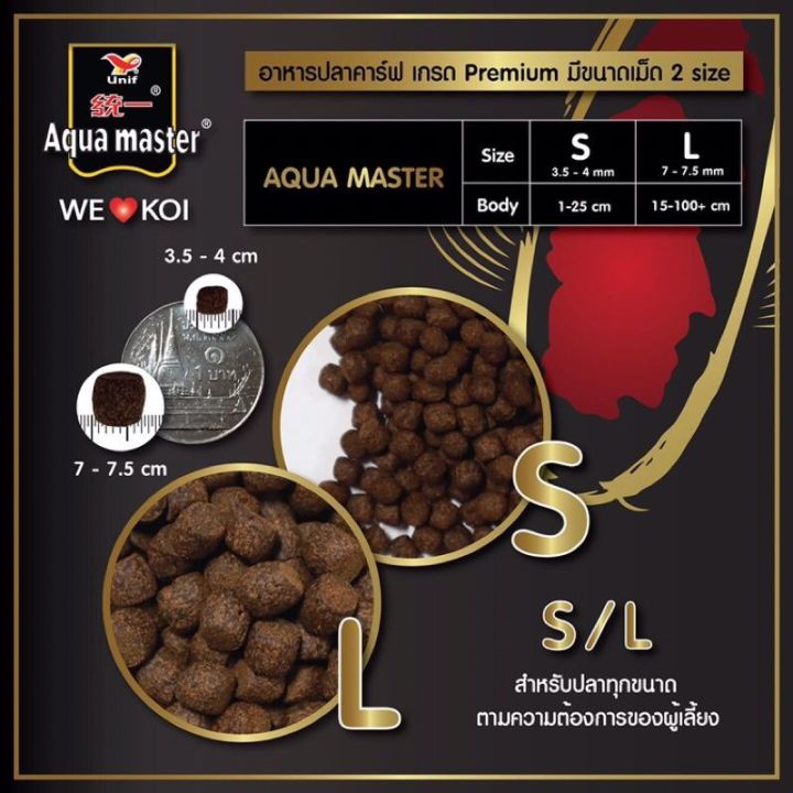 📦 [10 Kg.] อาหารปลาคาร์ฟเกรดพรีเมี่ยม Aqua Master (อความาสเตอร์) ขนาด ...
