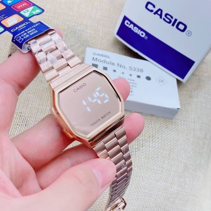 นาฬิกาแฟชั่น Casio จอ LED ระบบทัชสกรีน ( แถมฟรี !! กล่อง+ถุง คาสิโอ ...